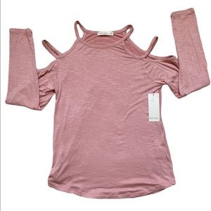 New Hot Gal Long-Sleeve Cold-Shoulder  Top